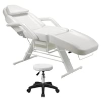 كرسي تجميل ومساج من صالون سيستم , ابيض