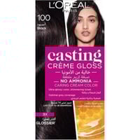 صبغة شعر كاستنغ كريم أسود من لوريال باريس 100 بدون...