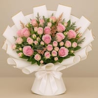 باقة توليب وردي 70 ورده