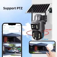 كاميرا المراقبة بالطاقة الشمسية شريحة انترنت وعدست...