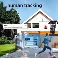 كاميرا المراقبة بالطاقة الشمسية شريحة انترنت وعدست...