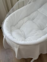 مهد مواليد (سلة موسى) لون ابيض - بدون قاعدة