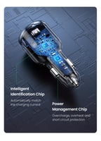 شاحن سيارة من UGREEN بثلاثة منافذ وقوة 130 واط شحن...