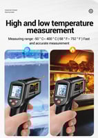 مقياس حرارة بالأشعة تحت الحمراء من 50 تحت الصفر إل...