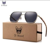 نظارات شمسية مستقطبة بإطار خشبي مميز للرجال والنسا...