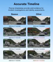 "Baseus PrimeTrip VDI داش كام أمامي + خلفي + ذاكرة...