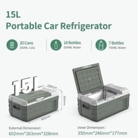 Alpicool 15 لتر – ثلاجتك المحمولة 2 في 1 (تجميد/تب...