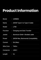 أقوى كيبل للشحن ونقل البيانات، بسرعة نقل بيانات 80...