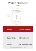 مق كوب قهوة صغير بفلتر قابل للطي معزول حراريا من ا...