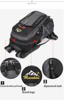 شنطة حقيبة ظهر للطلاب والتنقل لون أسود مع رمادي