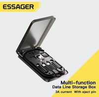 مجموعة محولات شحن مع علبة للحفظ (مهمة للهاتف) متعد...