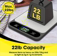 ميزان طعام حتى 10k سهل التنظيف من الفولاذ المقاوم...