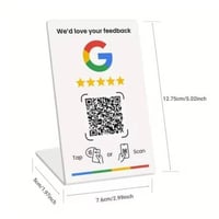 ستاند تقييم قوقل ماب بتقنية NFC مقاس12×7 مع باركود...