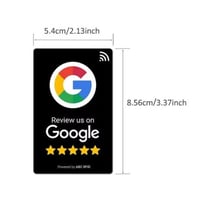 كرت تقييم قوقل ماب بتقنية NFC مقاس 5×8 مع باركود ل...