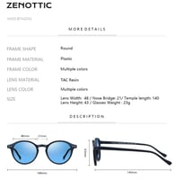 نظارة شمسية مستقطبة POLARIZED صغيرة من ZENOTTIC بم...