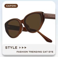 براند CAPONI نظارات نسائية عين القطط من كابوني لون...