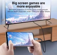 وصلة كيبل HDM إلى type c 4K و 60 هرتز طول 2 متر مت...