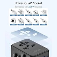 فيش محول سفر عالمي متوافق مع أفياش 200 دولة 17 واط