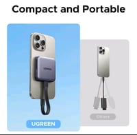 Ugreen MagFlow المحول المغناطيسي المحمول لقراءة بط...