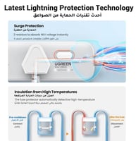 توصيلة يوجرين UGREEN بثلاث منافذ شحن بسرعة 30 واط...