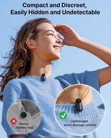 مايك احترافي للهاتف صغير boya mini ثنائي بمنفذ typ...