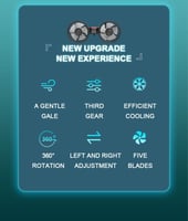 مروحة تبريد كهربائية لمقعد السيارة الخلفي محمولة ل...