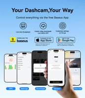 "Baseus PrimeTrip VDI داش كام أمامي + خلفي + ذاكرة...