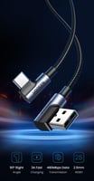كابل Ugreen USB-C بطول نصف متر وزاوية 90 درجة - ال...