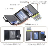 محفظة نقود بوك كروت عملي FRID من مواد عالية الجودة