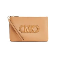Michael kors كلاتش جلد بشعار