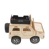 سيارة جيب خشبية تعليمية - لعبة STEM مبتكرة - نموذج...