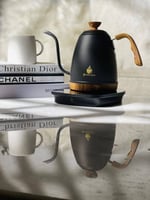 غلاية بريستا ذكية لون اسود مطفي من دبل شوت