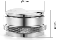 ضاغط و موزع القهوة 2 في 1 حجم 58 ملم فضي- Distribu...