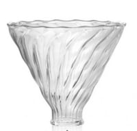 قمع تقطير زجاج V60 حجم V02