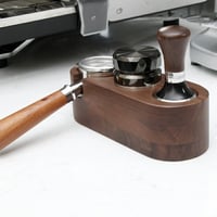 قاعدة خشبية مناسبة للمكبس والبورتافلتر والموزع - م...