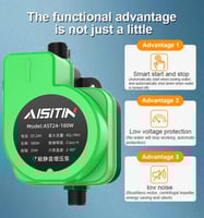 مضخة ماء كهربائية اوتوماتيك لرينزر او لصنبور الماء...