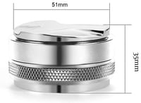 ضاغط و موزع القهوة 2 في 1 حجم 51 ملم فضي - Distrib...