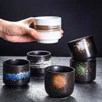 كوب قهوة سيراميك 200 مل طراز ياباني فاخر