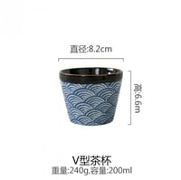 كوب قهوة الميلامين 200 مل أزرق