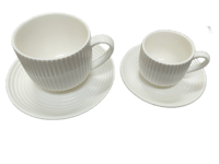 كوب كابتشينو سيراميك لون أبيض 220 مل