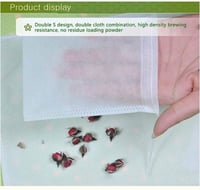 اكياس ورقية فارغة لشاي أو الاعشاب - 100 حبة