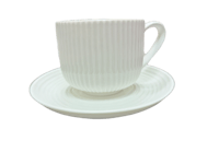 كوب كابتشينو سيراميك لون أبيض 220 مل