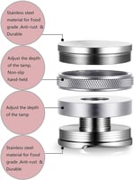 ضاغط و موزع القهوة 2 في 1 حجم 51 ملم فضي - Distrib...