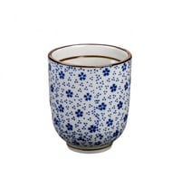 كوب فلات وايت بنقوش زرقاء 150 مل