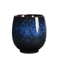 كوب بركاني فلات وايت ازرق غامق 150 مل