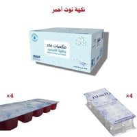 كرتون مكعبات (نكهة توت أحمر + ماء) جاهزة للتجميد