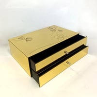 علبة فخمة بسحابتين من الخشب المغطاة بالاكريليك الذ...