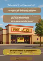 اعلان افتتاح متجر سوبرماركت - انجليزي - خامس