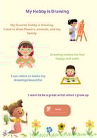 هوايتي الرسم - انجليزي - خامس/ رابع ابتدائي