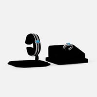 ‎ طقم نسائي جذاب بلون فضي